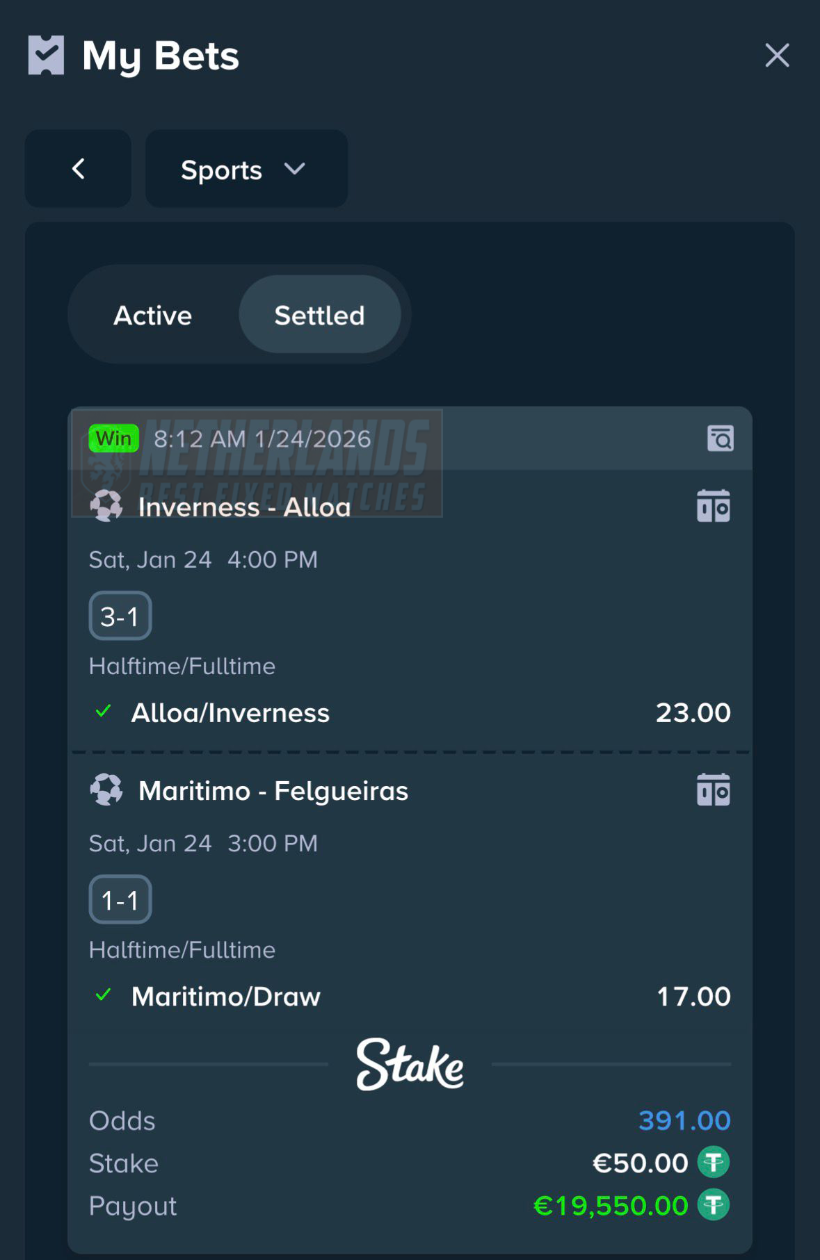 halftime fulltime fixed matches 100% sure 24.01.2026