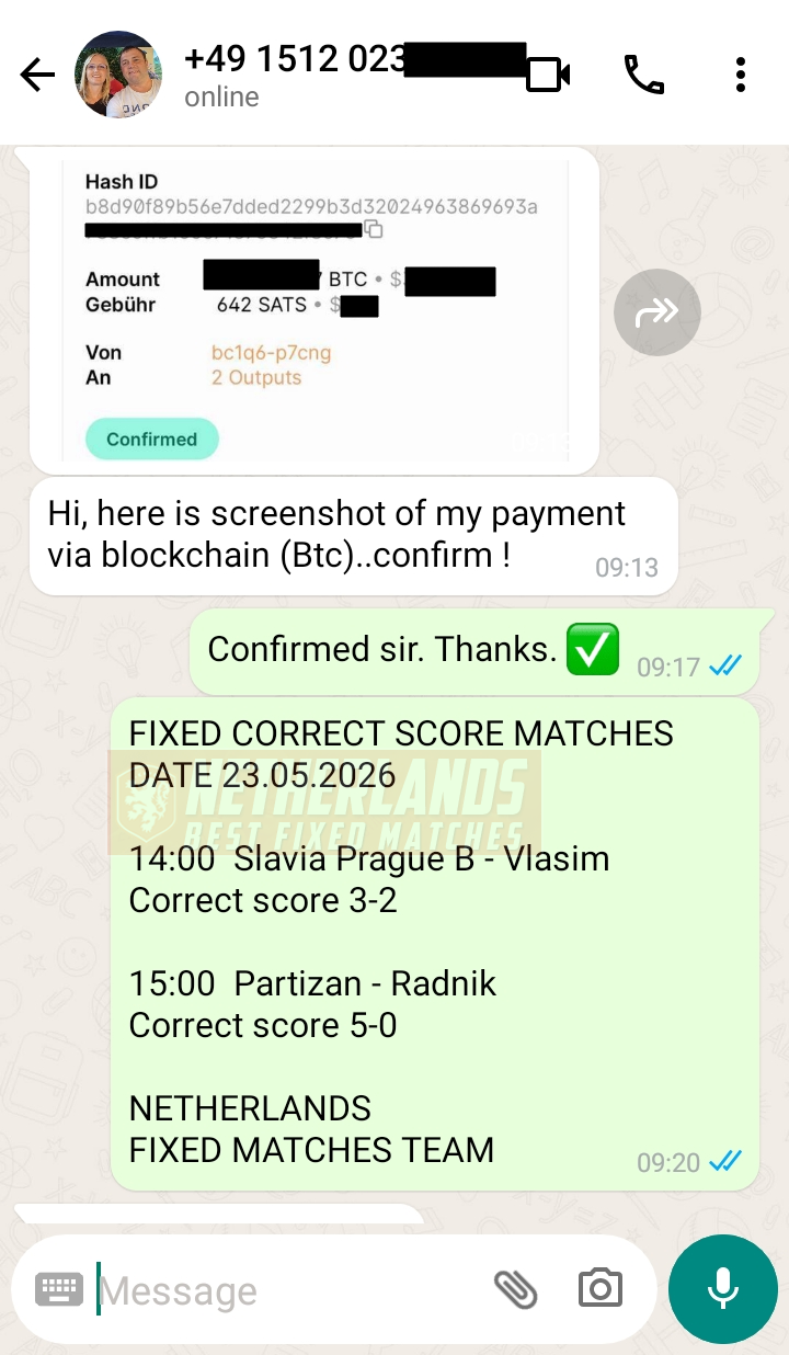 sure correct score fixed matches 23.05.2026