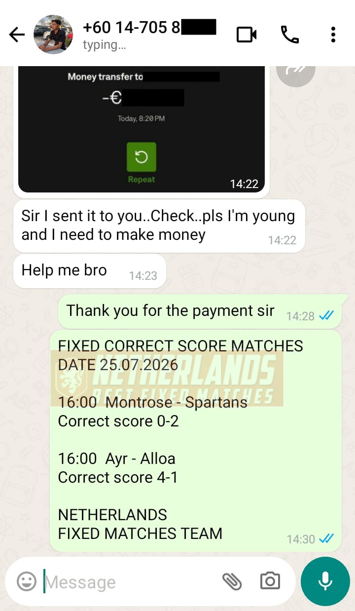 sure correct score fixed matches 25.07.2026