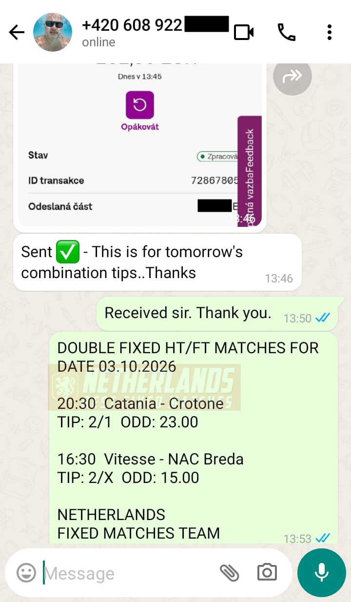 halftime fulltime fixed matches bet 03.10.2026