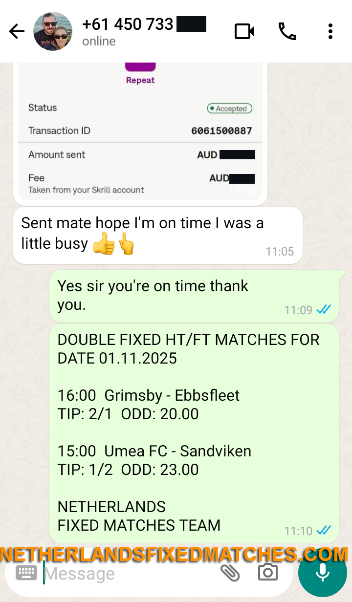 halftime fulltime fixed matches bet 01.11.2025