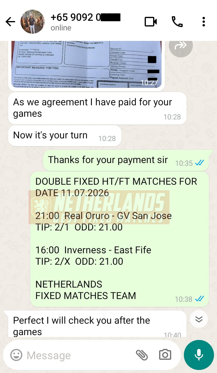 halftime fulltime fixed matches bet 11.07.2026
