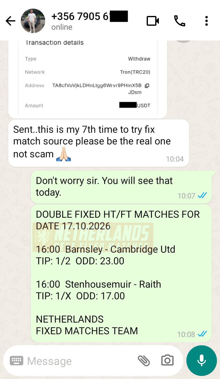 halftime fulltime fixed matches bet 17.10.2026