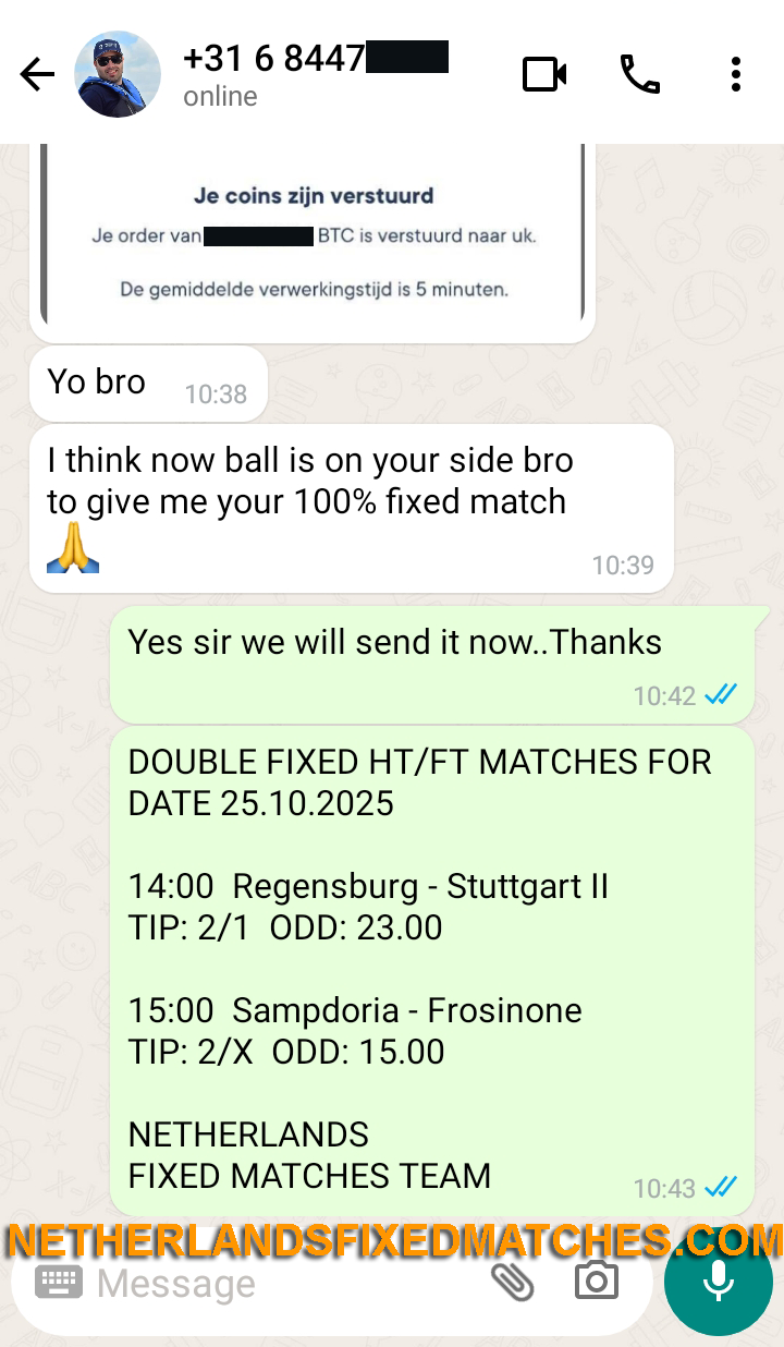 halftime fulltime fixed matches bet 25.10.2025