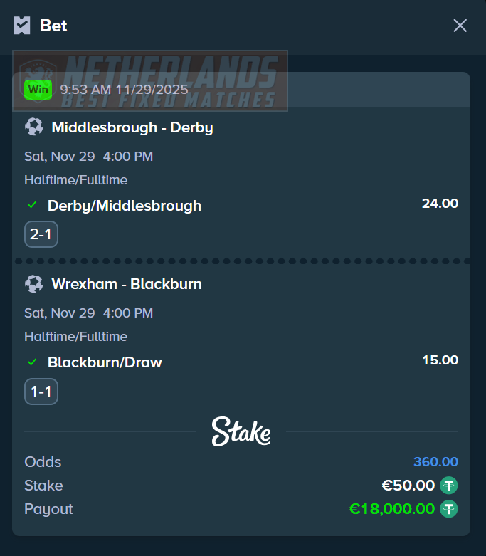 halftime fulltime fixed matches 100% sure 29.11.2025