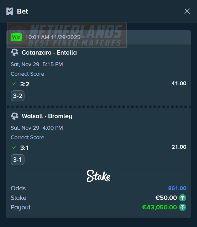 fixed matches correct score high odds 29.11.2025