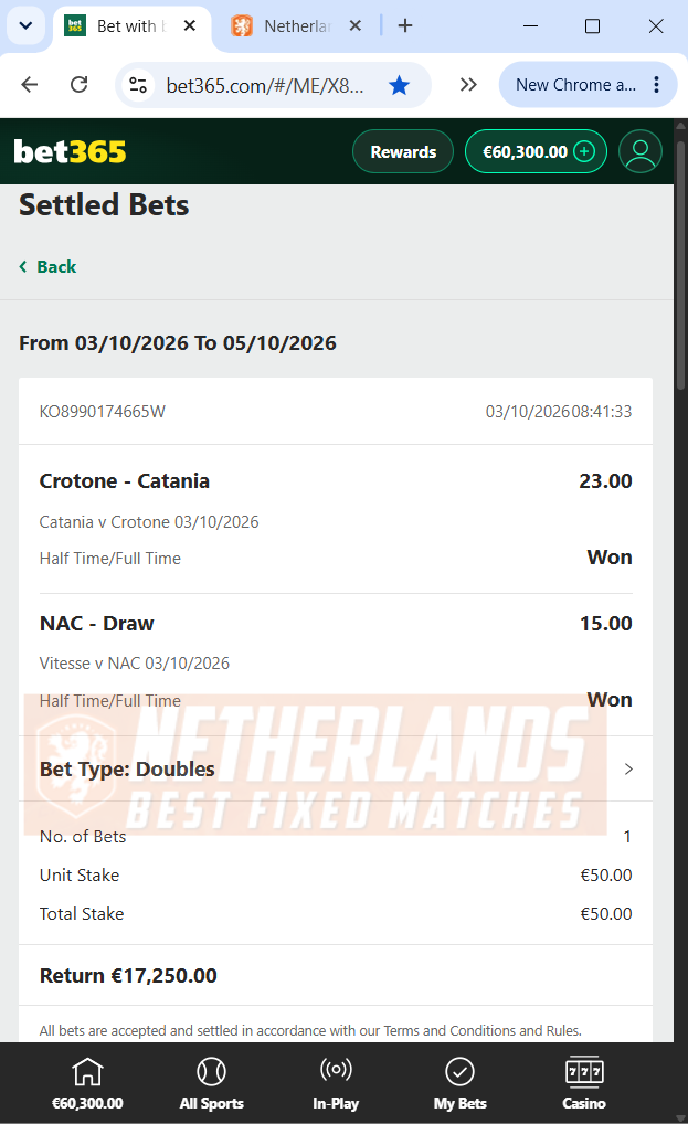 halftime fulltime fixed matches 100% sure 03.10.2026